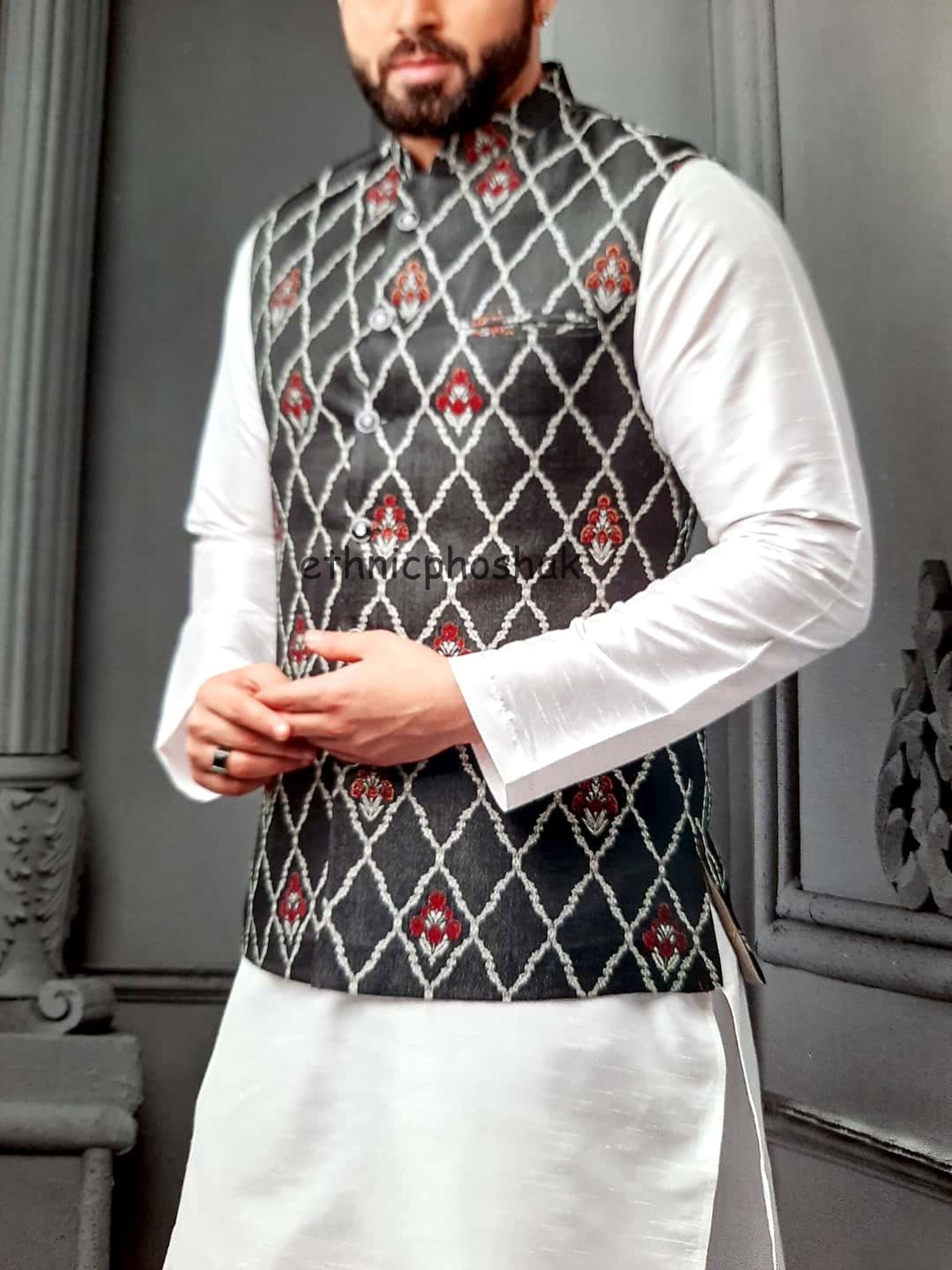 Nehru Jacketindian Ethnic Quilted Waist 