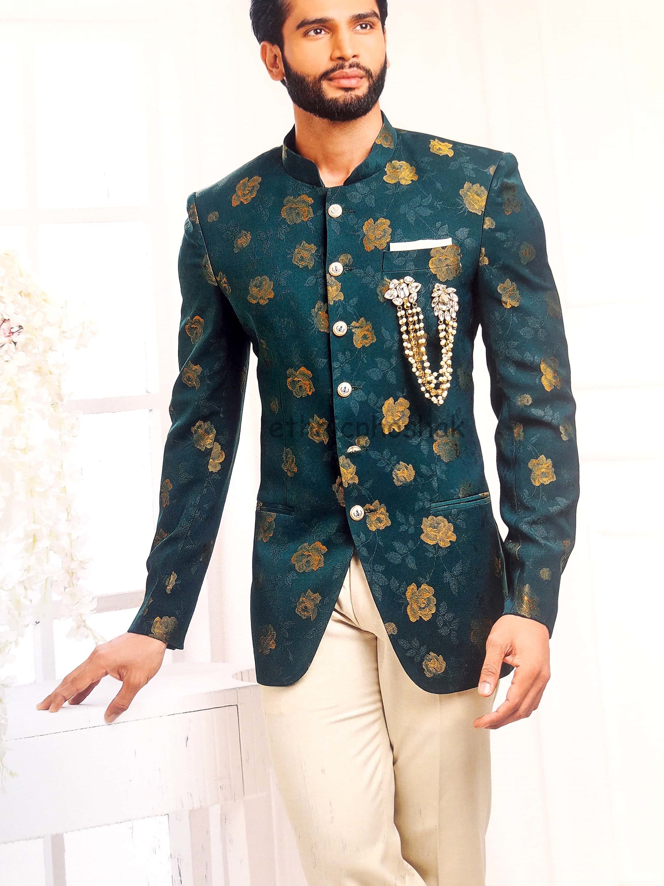 Indo Western Mens Jodhpuri Suit Wedding 
