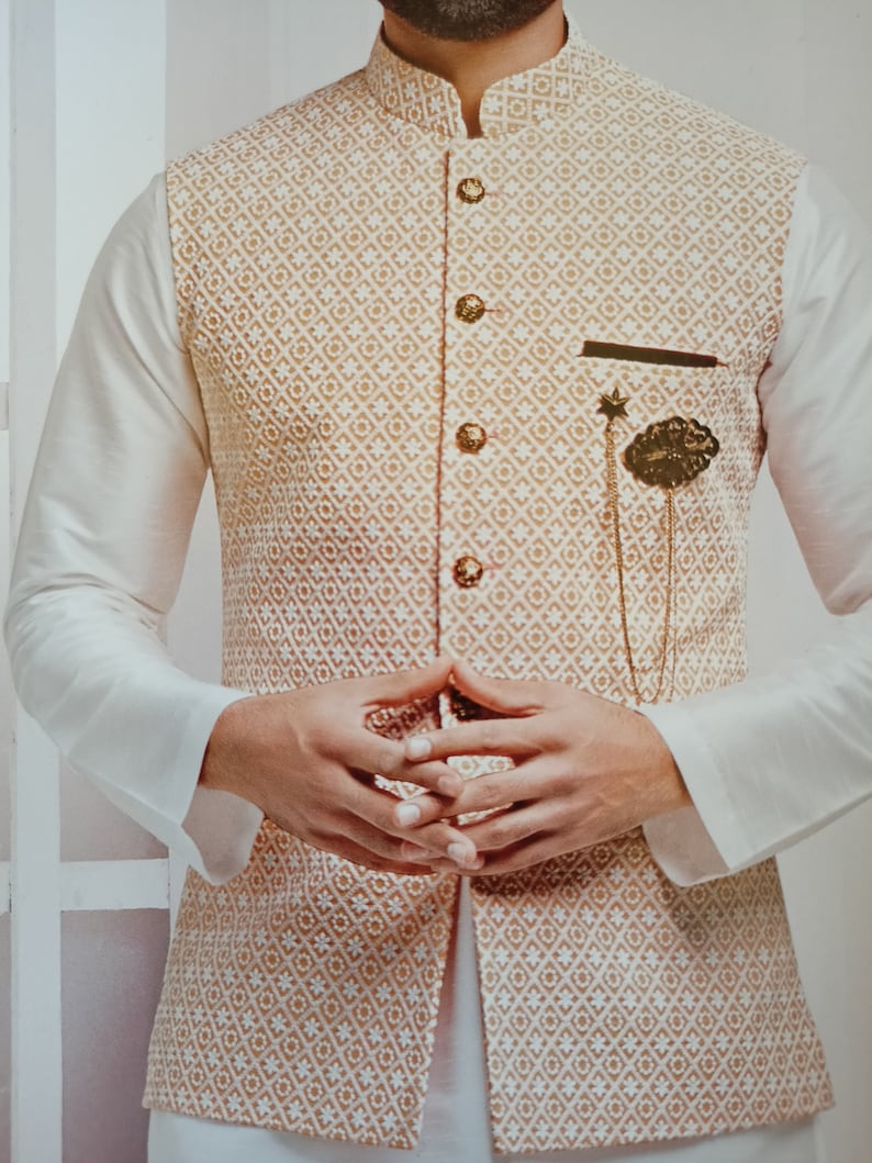 Kurta Pajama for Men Indian Designer Wedding Partywear Royal Outfit Traditional Ethnic India Dress kurta pajama With Embriodery Waist Coat