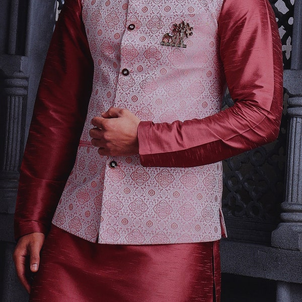 indian Kurta Pajama jacket,Modi Jacket,Jacket For Men,Silk kurta pajama jacket,wedding wear,Partywear,Custom made kurta,sherwani formen set