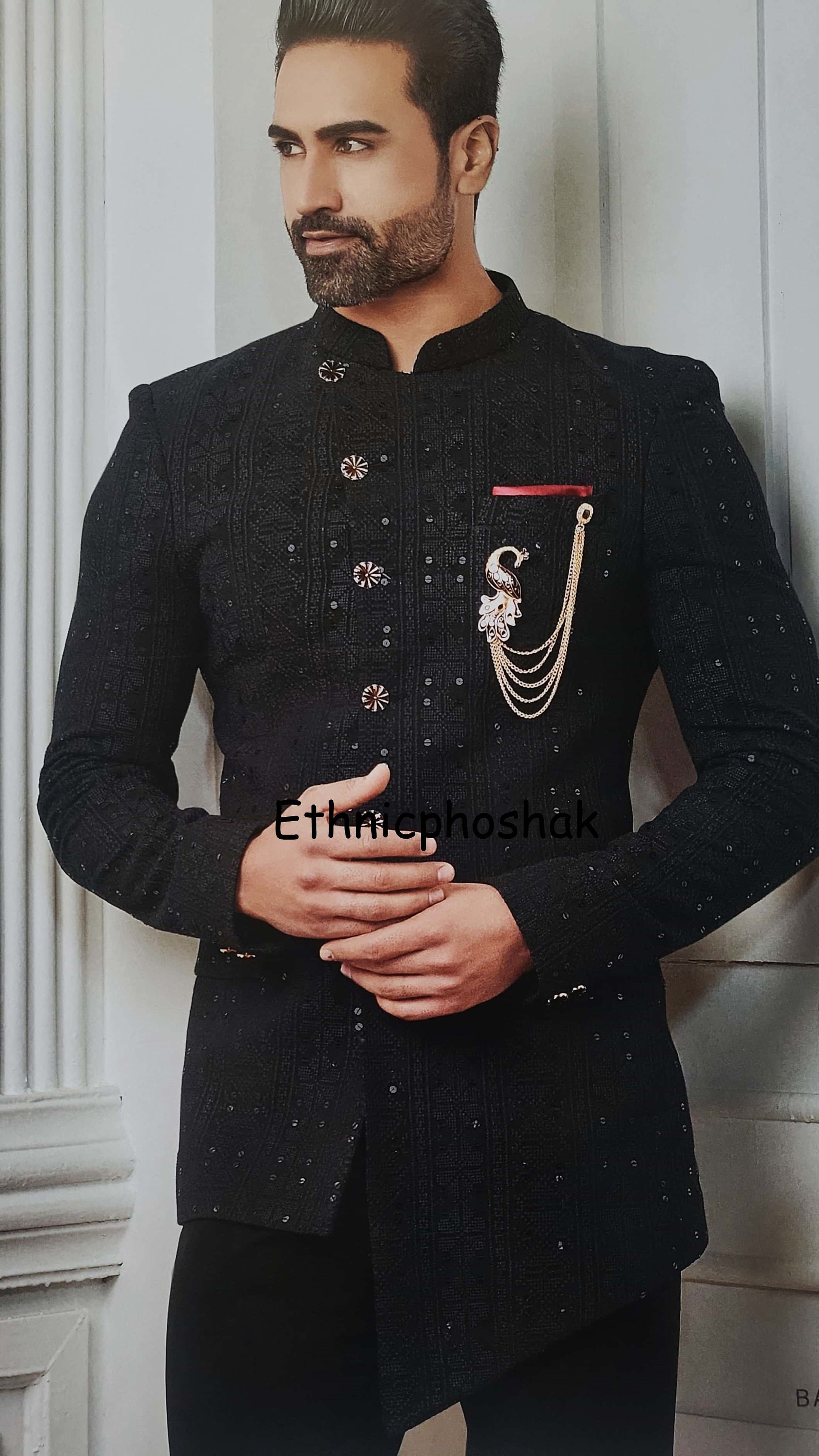 Indo Western Mens Jodhpuri Suit Wedding Designer Printed - Etsy Canada Indo Western Mens Jodhpuri Suit Wedding Designer Printed - Etsy Canada