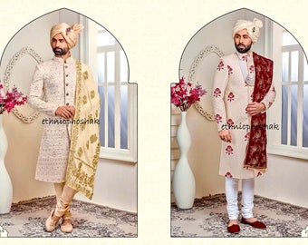 Indian Wedding Sherwani for Men Designer Groom Outfit Royal | Etsy