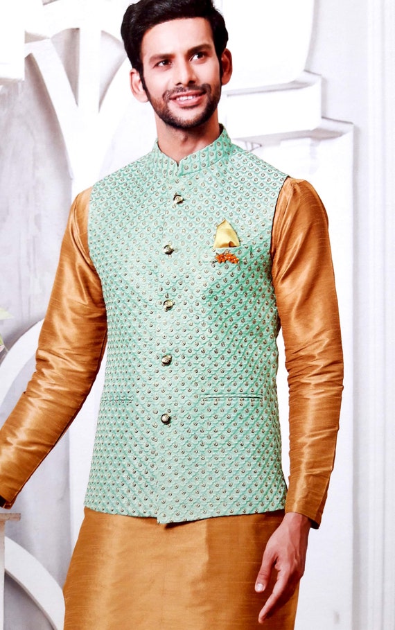 ethnic sleeveless jacket