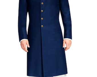 Indischer Designer-Jodhpuri für Herren, Blau, Achkan, Indowestern, Jodhpuri Sherwani, Übergröße erhältlich