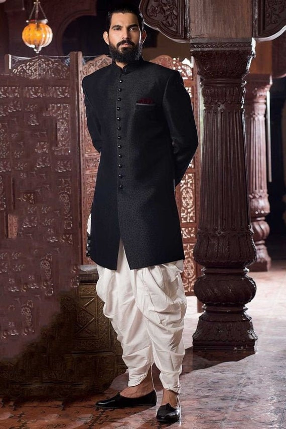 Red Reception Jacquard Jodhpuri Suit buy online - Jodhpuri Suit
