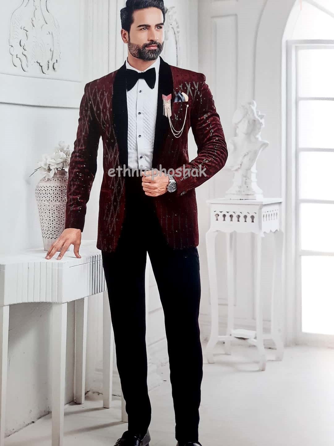 Indian Partywear Wine/maroon Color Designer 2pc Suit Set for - Etsy