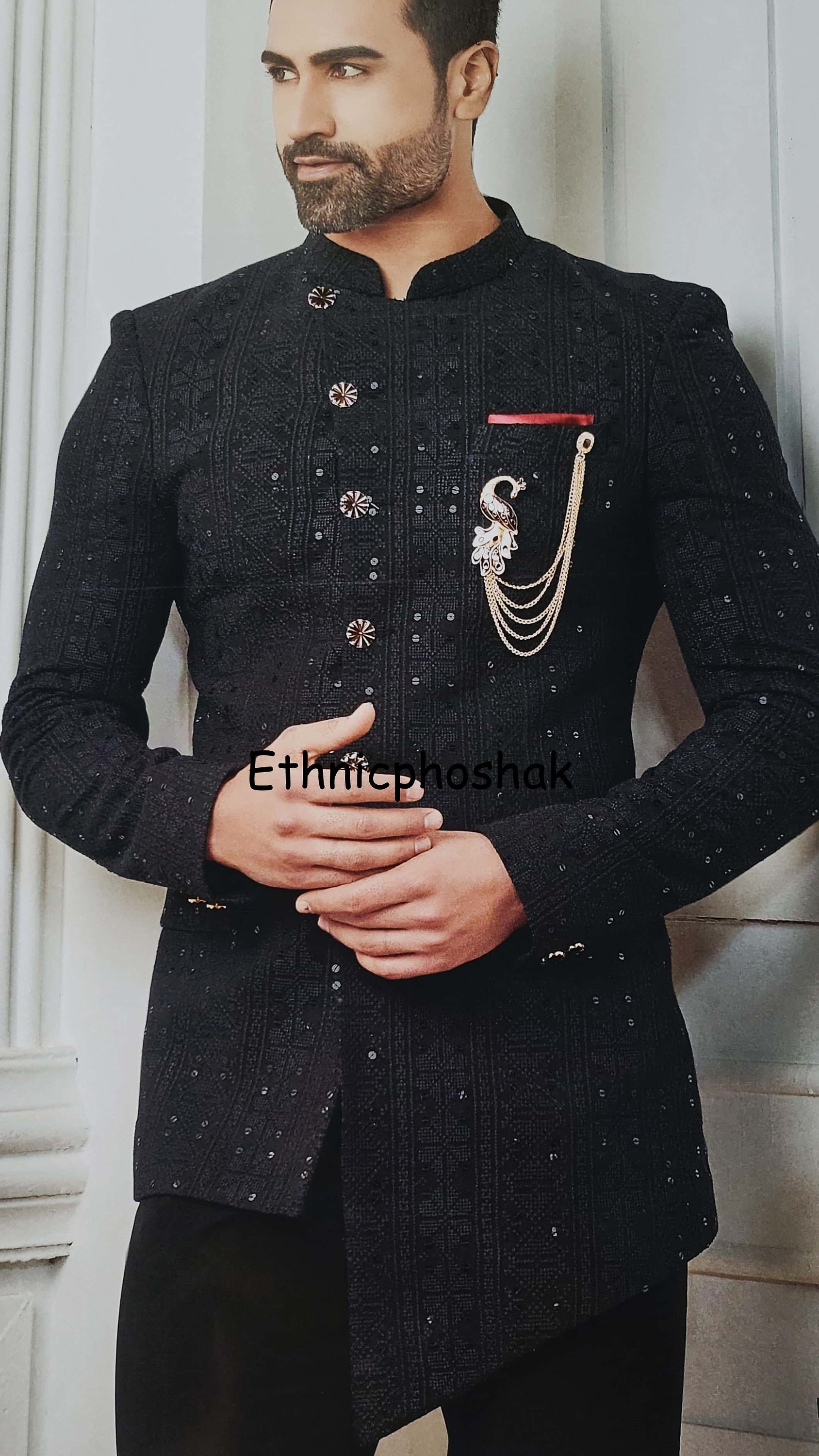 Indo Western Mens Jodhpuri Suit Wedding Designer Printed - Etsy Canada Indo Western Mens Jodhpuri Suit Wedding Designer Printed - Etsy Canada