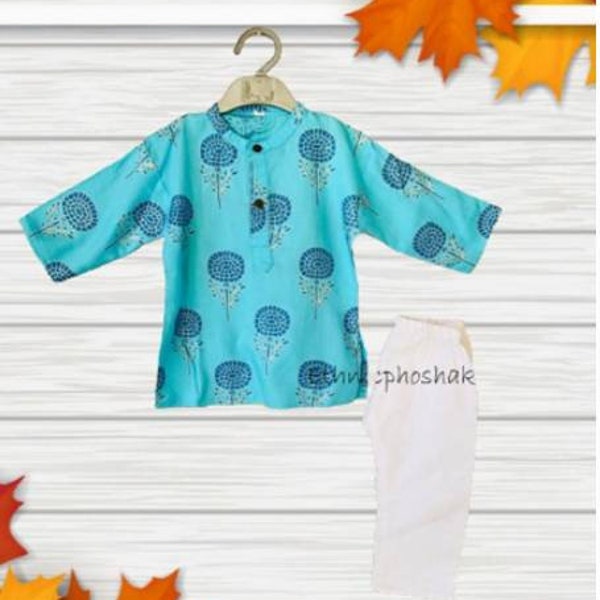 Indian Kids Kurta Pajama ,traditional Bagru Print,Hand Print,Khadi Print,Traditional Dress, Ethnic Dress For Boy's