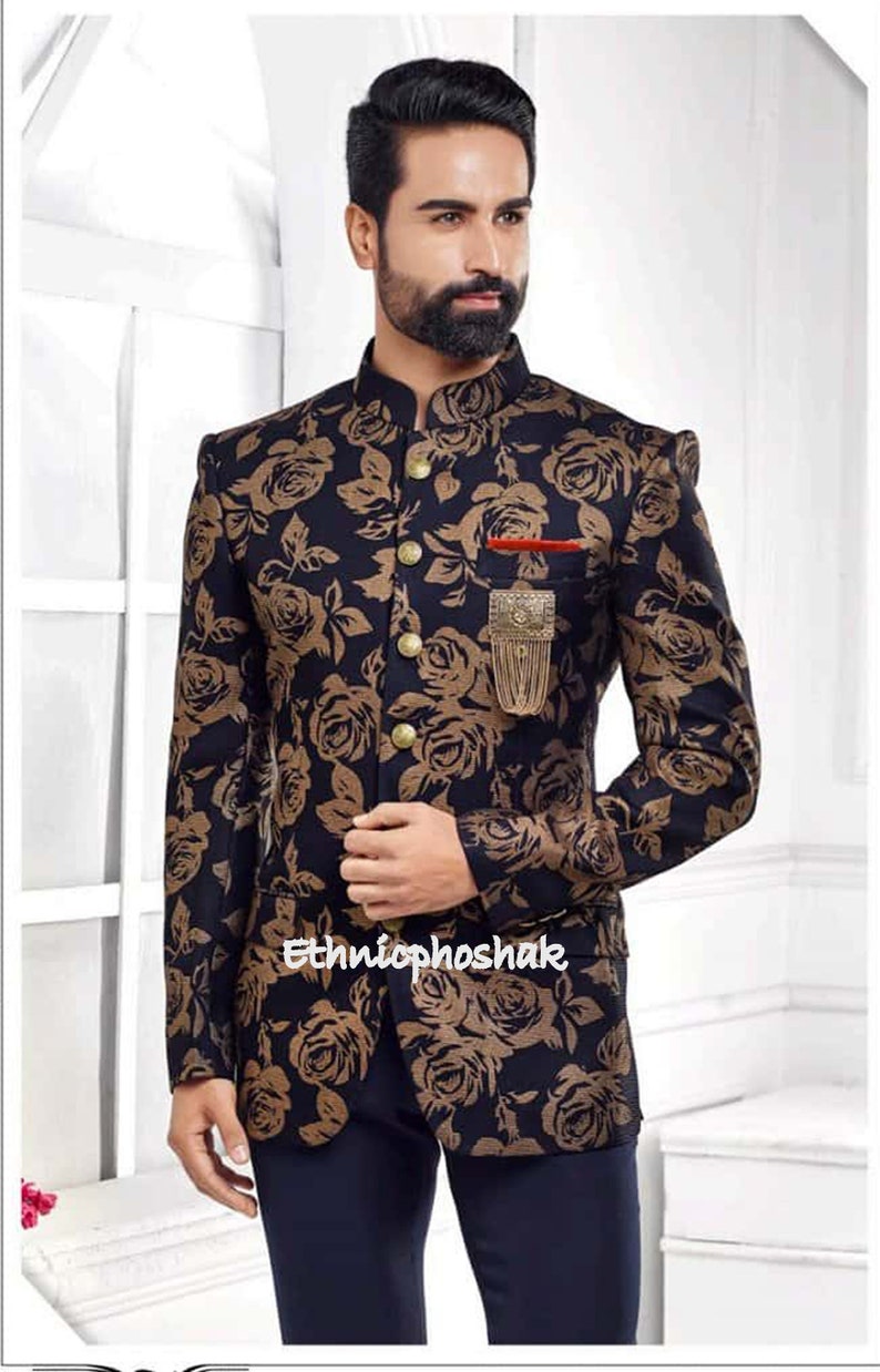 jodhpuri printed suit for men