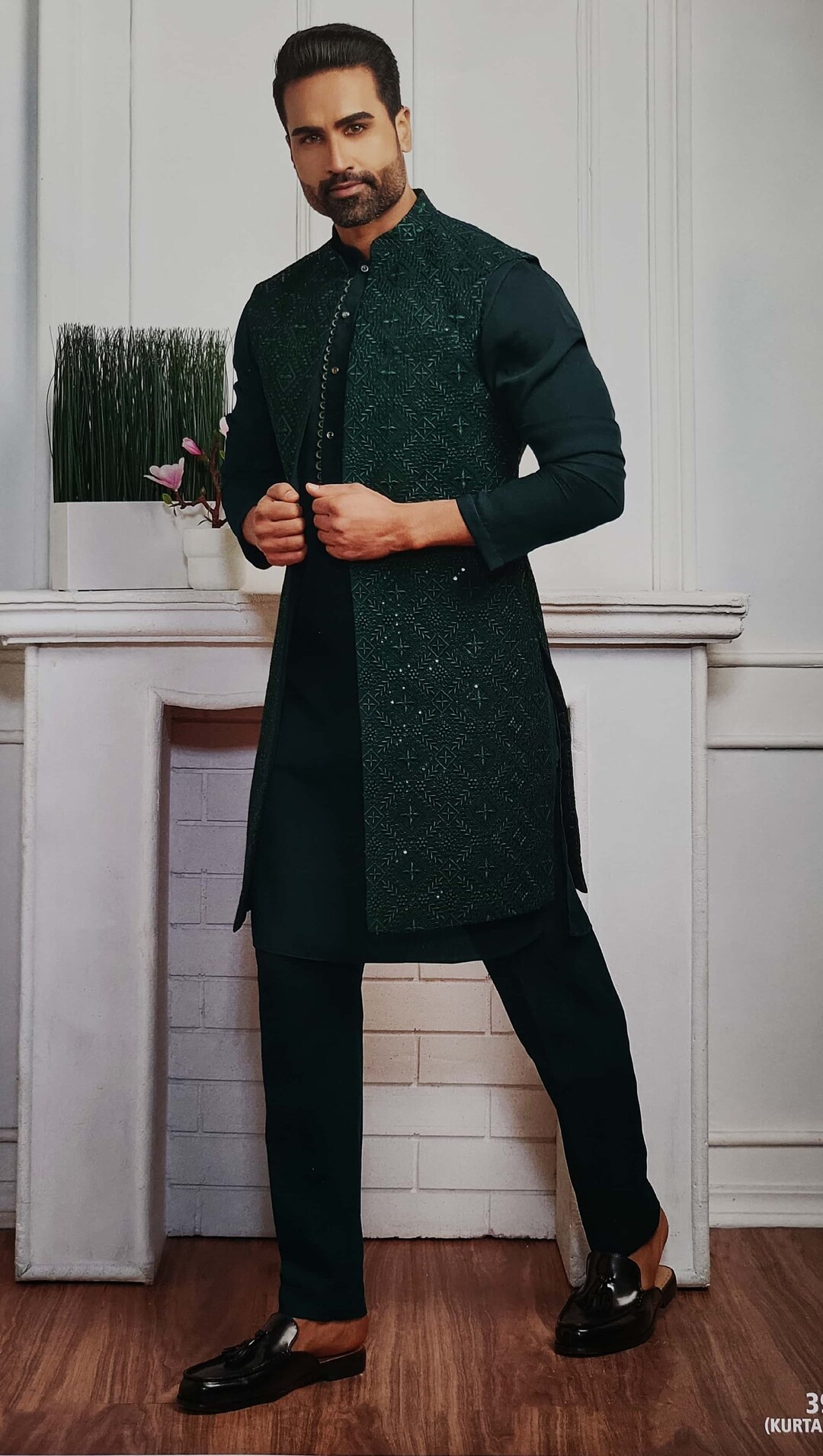 Sherwanikurta Pajama for Men Long Vest Coat Nehru Jacket Etsy