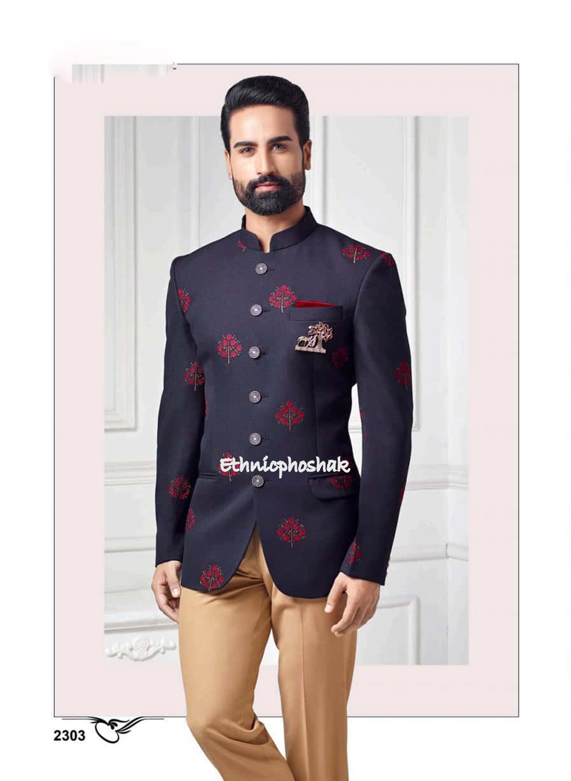 jodhpuri printed suit for men