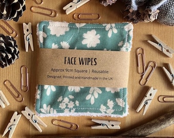Green Floral Reusable Makeup Remover Pads
