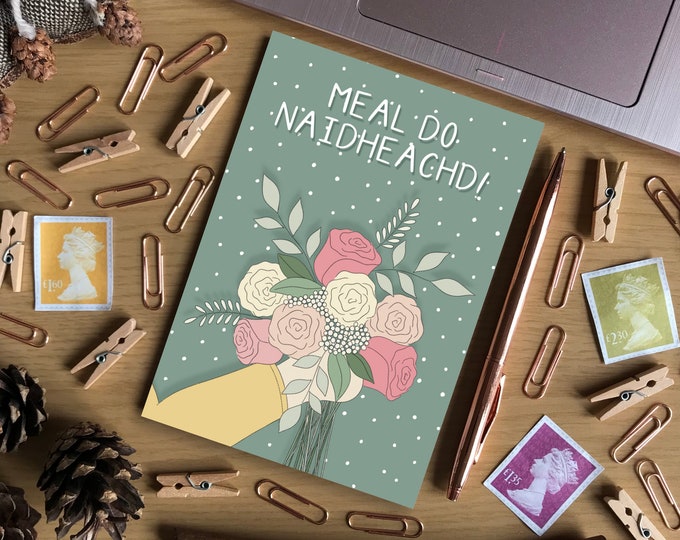 Meal Do Naidheachd Green Scottish Gaelic A6 Card