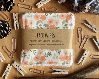 White Floral Reusable Makeup Remover Pads