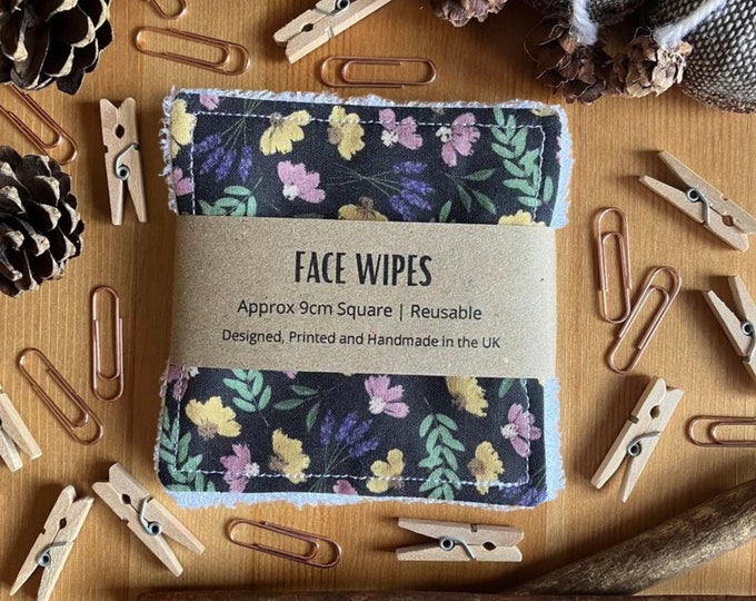 Purple Floral Reusable Makeup Remover Pads
