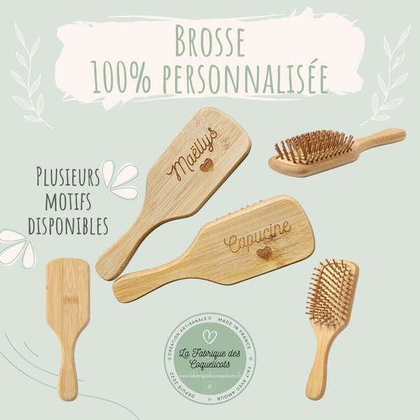 Brosse personnalisée / cadeau enfant ado femme / cadeau anniversaire mamie collègue amie / cadeau mariage