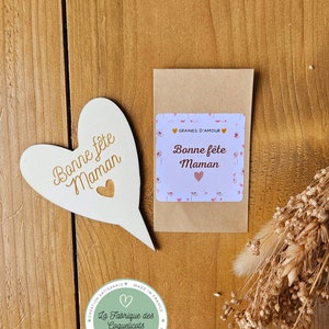 Sachet de graine de fleur et d'amour à planter - personnalisé - cadeau invité - maîtresse - mariage - témoin - baptême mamie maman papa fête