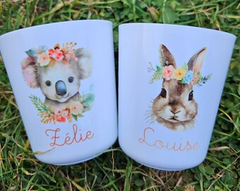 Gobelet / verre personnalisé enfant bébé / cadeau personnalisé rentrée des classes école maternelle / incassable