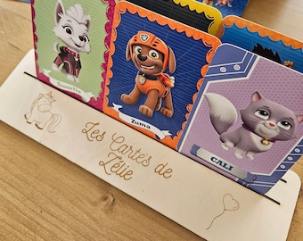 Porte carte / support carte de jeu enfant personnalisé - carte à jouer - autonomie - prénom - garçon fille - idée cadeau personnalisé enfant