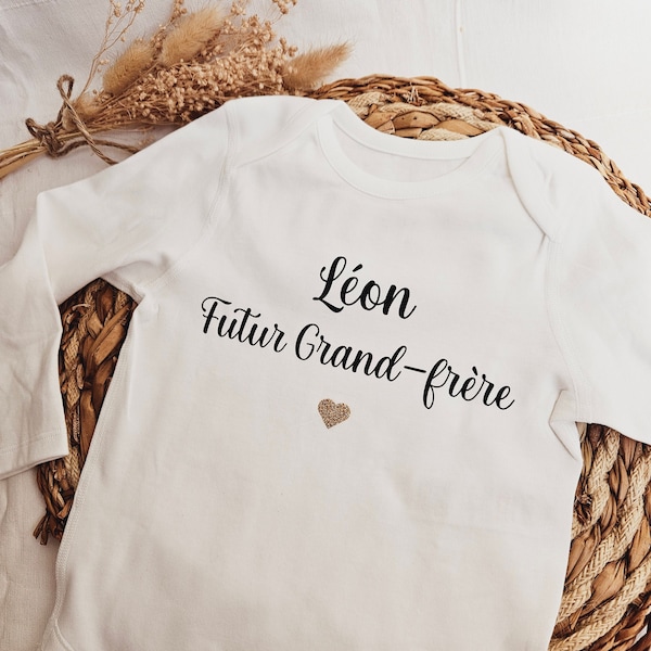 Body personnalisé | tee-shirt personnalisé | tee shirt famille bébé enfant | grand frère | grande sœur  | annonce grossesse, futur parent