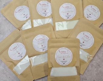 Poudre aspirateur parfumée – Désodorisant naturel – Parfum de Grasse - anti odeur - sachet de 80 grammes