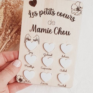 Carte bois mamie / cadeau fête des grands mère / petits enfants / fête des grands mère cadeau personnalisé / cadeau maman / fête des mères image 3