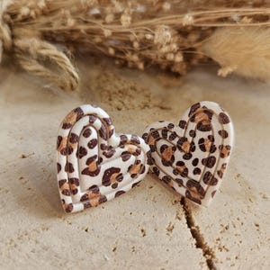 Pin's coeur LEOPARD BROWN fête maman mamie papa papi .. cadeau personnalisé - cœur