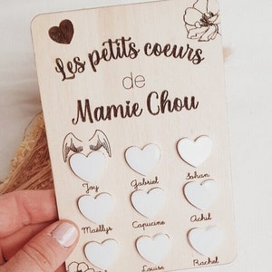 Carte bois mamie / cadeau fête des grands mère / petits enfants / fête des grands mère cadeau personnalisé / cadeau maman / fête des mères image 6