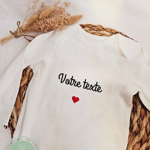 Body personnalisé tee-shirt personnalisé tee shirt famille bébé enfant grand frère grande sœur votre texte / nounou image 1