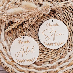 Carte de naissance | Plaque en bois | Arrivée de bébé