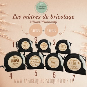Mètre Ruban Gravé Cadeau Homme - Message Personnalisé "Personne Ne Peut Te Mesurer" - Idée Cadeau Papa, Mari, Grand-Père - 3