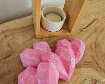 Heart scented fondant - love - Valentine's Day - violet and pink - love woman gift
