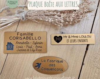 Mailbox plate - personalized - self-adhesive - adhesive - address plate - house plate - personalized mailbox