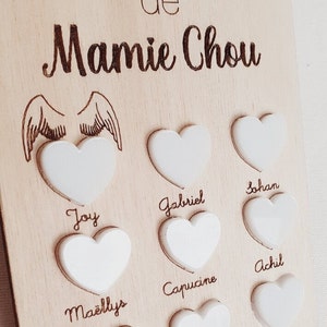 Carte bois mamie / cadeau fête des grands mère / petits enfants / fête des grands mère cadeau personnalisé / cadeau maman / fête des mères image 7