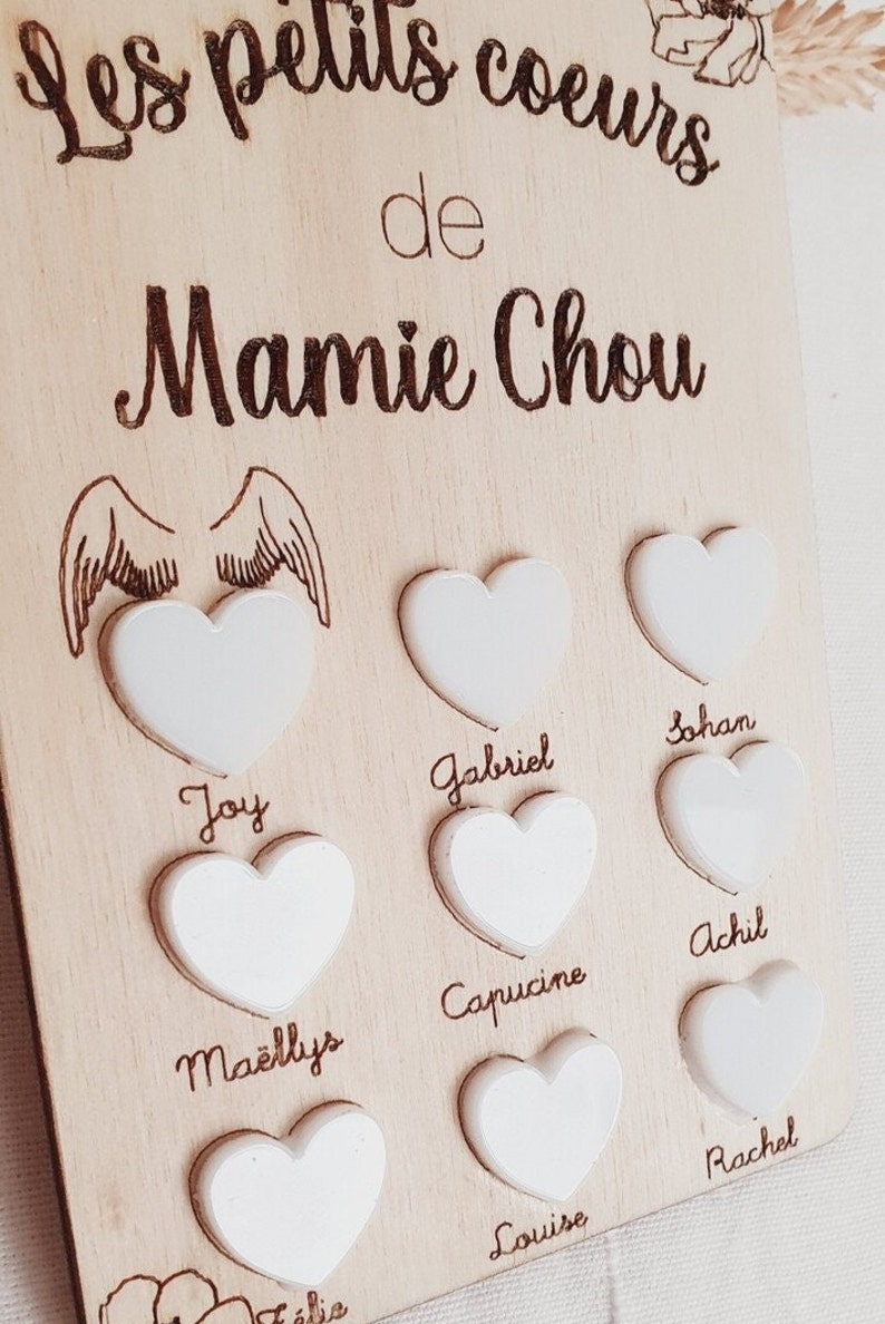 Carte bois mamie / cadeau fête des grands mère / petits enfants / fête des grands mère cadeau personnalisé / cadeau maman / fête des mères image 7