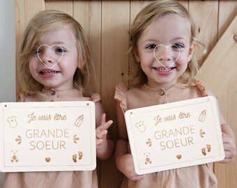 Pancarte Future grande sœur / futur grand frère - grossesse bébé annonce