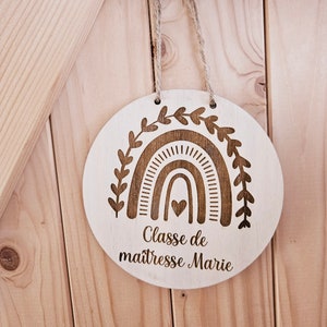 Plaque porte maitresse ou maitre | professeur | cadeau école maternelle collège
