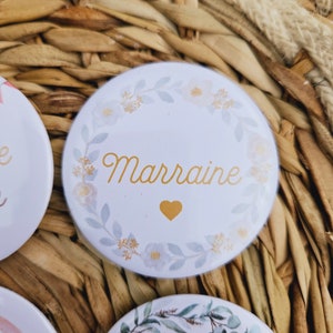 Personalized badge / EVJF EVG wedding baptism godfather godmother guest gift wedding witness image 8