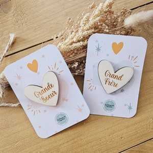 Pins grand frère ou grande soeur  / annonce grossesse/baby shower / gender reveal / grossesse / futur grand frere future grande soeur / bebe