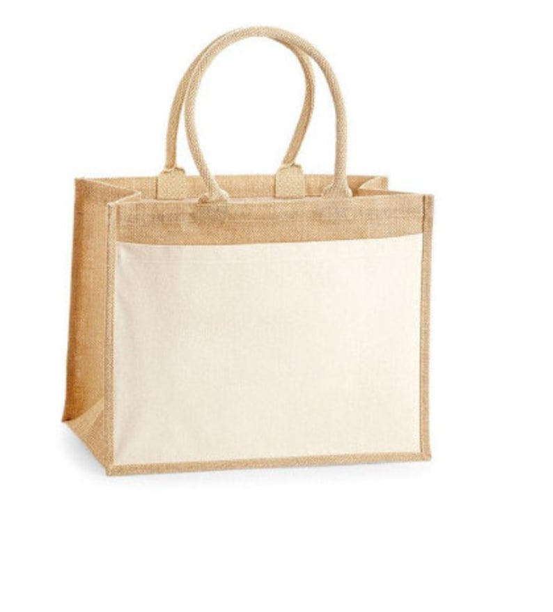 Personalized tote bag shopping bag women's cotton jute bag nanny grandma Mother's Day Grandma's Day image 4
