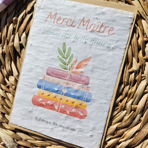 Carte à planter / carte à semer Maîtresse atsem nounou maître professeur cadeau maitresse image 7