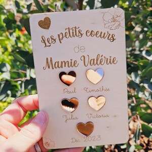 Carte bois mamie / cadeau fête des grands mère / petits enfants / fête des grands mère cadeau personnalisé / cadeau maman / fête des mères image 4