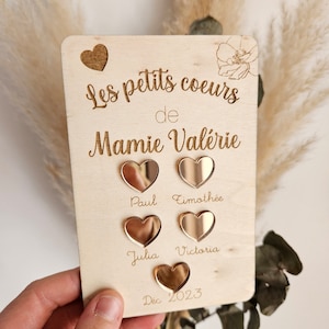 Carte bois mamie / cadeau fête des grands mère / petits enfants / fête des grands mère cadeau personnalisé / cadeau maman / fête des mères