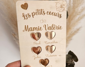 Carte bois mamie / cadeau fête des grands mère / petits enfants / fête des grands mère cadeau personnalisé / cadeau maman / fête des mères
