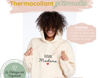 Thermocollant personnalisé | prénom Body tee-shirt EVJF/EVG /vêtement enfant /rentrée des classes bébé enfant grand frère grande sœur