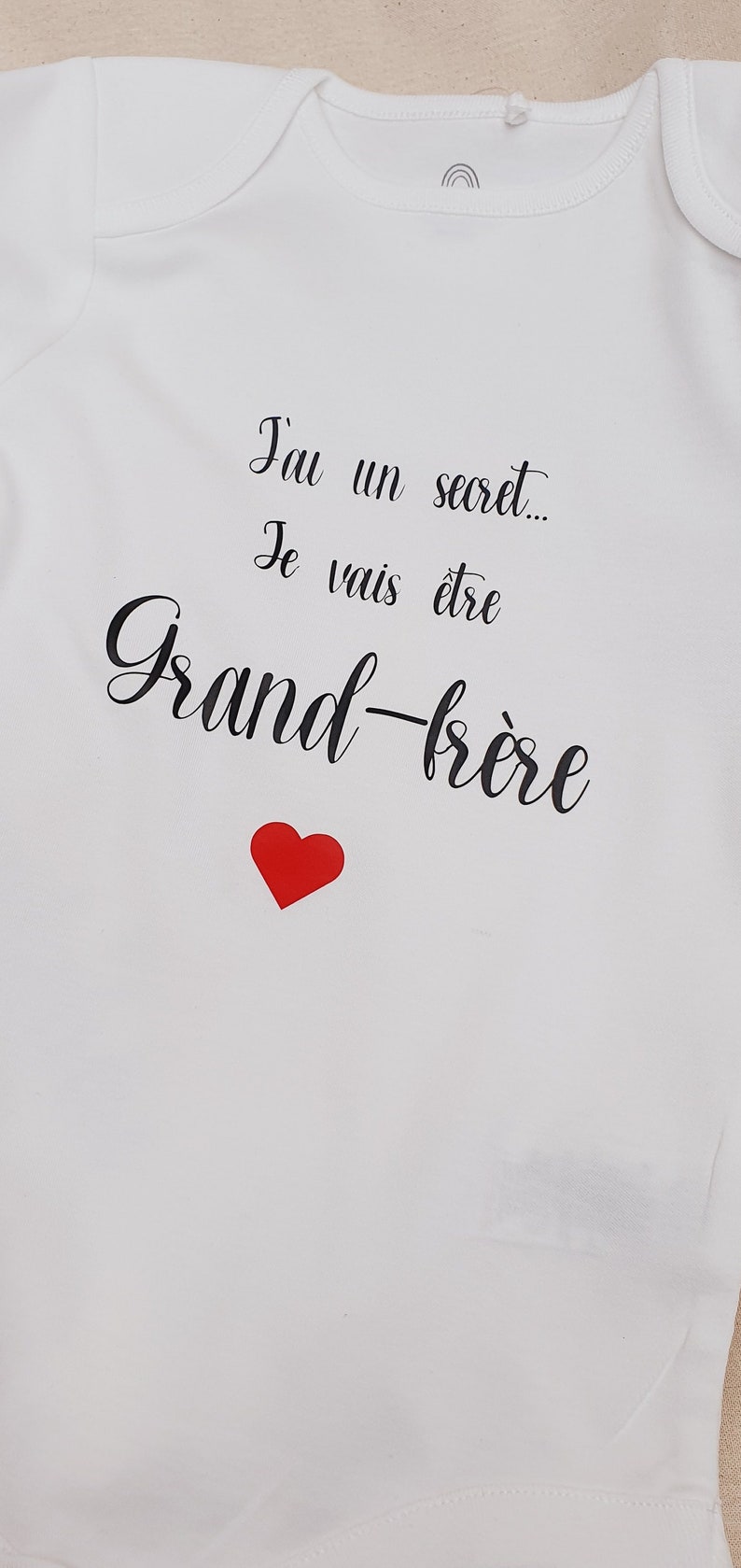 Body personnalisé tee-shirt personnalisé tee shirt famille bébé enfant grand frère grande sœur votre texte / nounou image 6