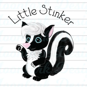 Little Stinker Skunk | PNG voor sublimatie en afdrukbaar | downloaden