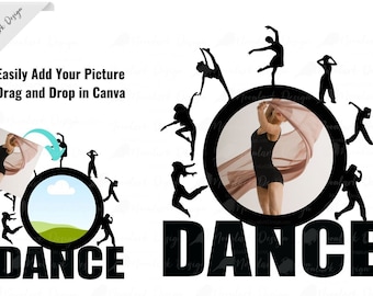 Dance Circle Clip Art, Photo Frame, Add a photo, Add a picture, Picture Template, Dance photo, custom photo, Dance Mom, Commercial Use