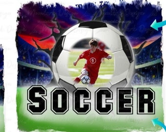 Soccer picture, custom photo,  soccer photo template, PNG for sublimation, field background, Printable soccer, Commercial Use,