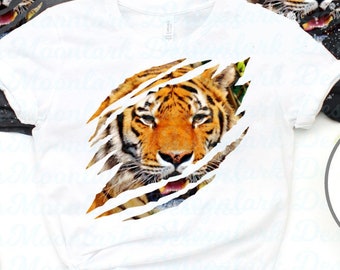Go Tigers, school spirit, team PNG, claw marks, tear, torn, ripped, PNG for sublimation, team mascot, sublimation, school mascot, Bengal